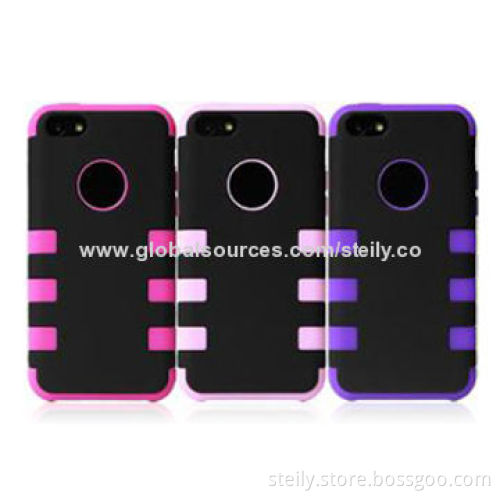 High-quality 3-in-1 PC and Silicone Case for iPhone 5C, Factory Price, Supply in Stock